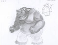 D&B: Mijo, the muscular Hippo Mobster by SamytheDragon