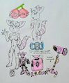 Me Cherry the cute lil girl Lombax and Rackit - Cute lil ref by FidelTheMouse