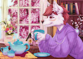 Spring Cozy Tea YCH - linksign by KuddlyKodiak