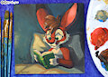 Max Hare Reading a Book by pandapaco