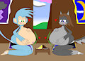 AT: two sumo best friends with full belly by KingThunderAKARaijin
