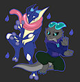 Side B & Greninja Team Up by Shapeshifterprincess