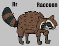 R is for Raccoon #3 (My Version) - Raccoon (Gravity Falls)