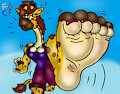 Gertrude Giraffe footpov stomp by TheRedSkunk
