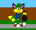 Sid the Fox Carrying a Garbage Bag