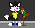 Raymond the Fox and the Parrot by CartoonFoxArt2002