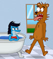 Danger, Shark in Bert's Bathtub by BearsFlush