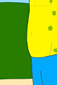 SpongeBob's belly (side-view) by TheFurryTree
