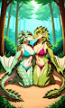 Rathian couple by EBIL64