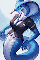 Hannah the bule cobra from Zack's vore world by Timmyjonh