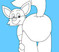 Diaper Fox Base in Butt Pose by CartoonFoxArt2002