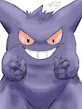 Pistol fingers Gengar [base sketch by WinnickLim] by Gashren