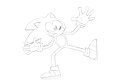 Flat Sonic Doodle 1/2 by paperboio