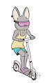 Bat Boy on Scooter by YourPupUp