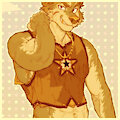gold wolf what's he up to by Pakk0u