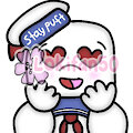 Stay puft marshmallow man hearteyes emote by Lokifan20