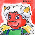 Cute Tacki Watercolor Icon by Friar