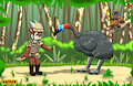 JJ Meets a Cassowary (Comm) by Tacki