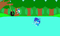 Anthonitecus and Wolfie swimming in a lake (BDAY gift for ALESSIO626) by AnthonitecusW0LF