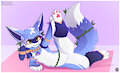 Lucario yoga time [C] by FireEagle2015