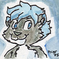 Cute Bobkitty Watercolor Icon by Friar