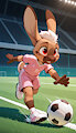 Soccer bunny by Minibit
