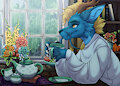Rainy Summer Cozy Tea YCH - Hayate