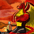 the boy and the dragón by Fernando8m