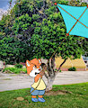 flying a kite by ElzorroqueDibuja