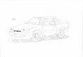 Nissan Skyline R31 (lineart) by MMsArts