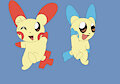 Plusle and Minun practice by Consuelo95