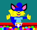 Alex the Fox Playing in the Ball Pool by CartoonFoxArt2002