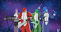 Band of dinosaurs by RoyTyRex