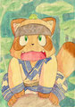 Aynu Tanuki with Frog