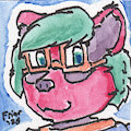 Cute Everett Watercolor Icon by Friar