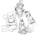 Andrea borrows Iridium's boots by AlloyRabbit
