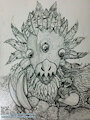 Monster and Pet Raccoon Sketch by CraftyAndyArt