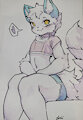 “Blushing” By FloofSno by WolfSkoll
