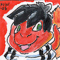 Cute Chardragonboy Watercolor Icon by Friar