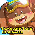 Tama and Taro in summer! by NKYN