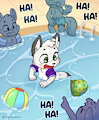 Losing diaper in pool [YCH] by DavidBest1996