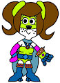 Dawkins Dalmatian in Girly Sexy Superheroine Costume by DemonFuego48