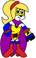 DJ Dalmatian in Girly Sexy Superheroine Costume by DemonFuego48