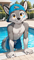 Cody at the pool by Minibit