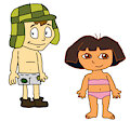 Chavo Meeting Dora in Underwear by ChavoAndFriends
