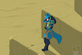- Ruins Style Lucario - by FeeshyArtist