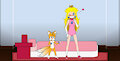 Tails Complementing Gagged Peach Animation with Sound by Sonicrock56