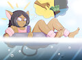 Floating at the beach by QuiteSplendid