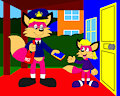 Postman Pete Giving his Letters to Preston the Fox by CartoonFoxArt2002
