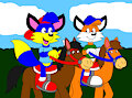 Alex and Billy Riding Horses by CartoonFoxArt2002